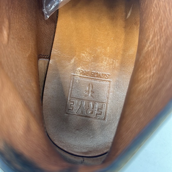 FRYE JOEL BROGUE CHUKKA BOOT MENS SIZE 12 ANKLE NUTMEG TAN BROWN LEATHER BOOT - Picture 4 of 12